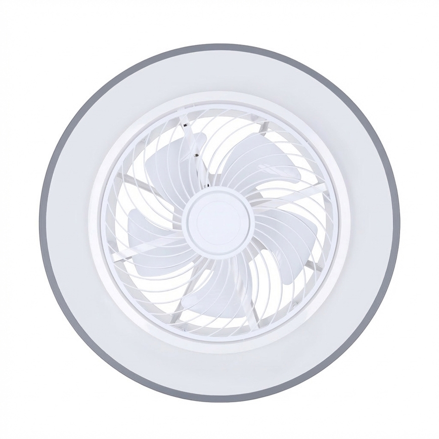 Brilagi - LED ściemnialna lampa sufitowa z wentylatorem LED/38W/230V 3000-6500K śr. 50 cm szara + zdalne sterowanie