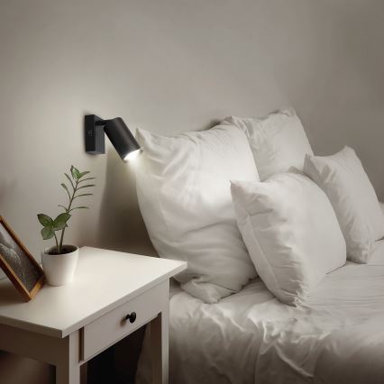 Brilagi - ściemnialna naścienna oprawa punktowa LED RGBW SELE 1xGU10/6,5W/230V 2700-6500K czarna