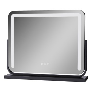 Brilagi - LED ściemnialne lustro do makijażu CALIFORNIA LED/22W/230V 3000/4000/6500K 58x43 cm czarne