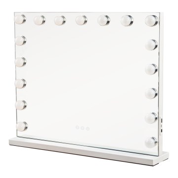 Brilagi - LED ściemnialne lustro do makijażu HOLLYWOOD LED/15W/230V 3000/4000/6500K 60x50 cm białe