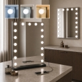 BRILAGI - LED ściemnialne lustro do makijażu HOLLYWOOD LED/15W/230V CCT + 2x USB 55x77 cm czarne