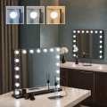 BRILAGI - LED Ściemnialne lustro do makijażu HOLLYWOOD LED/15W/230V CCT + 2x USB 60x50 cm czarne