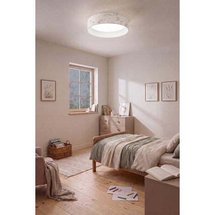 BRILAGI - ściemnialna oprawa sufitowa LED VELVET SMARTIX STARS LED/24W/230V 3000-6000K Ø 45 cm biały/kwiatowy Wi-Fi Tuya Beacon + pilot zdalnego sterowania