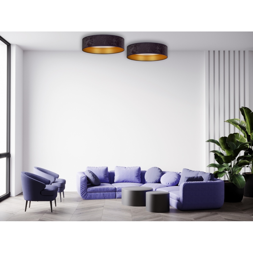 Brilagi - LED Ściemnialny plafon VELVET SMART LED/24W/230V śr. 45 cm 2700-6500K Wi-Fi Tuya szary/złoty + pilot