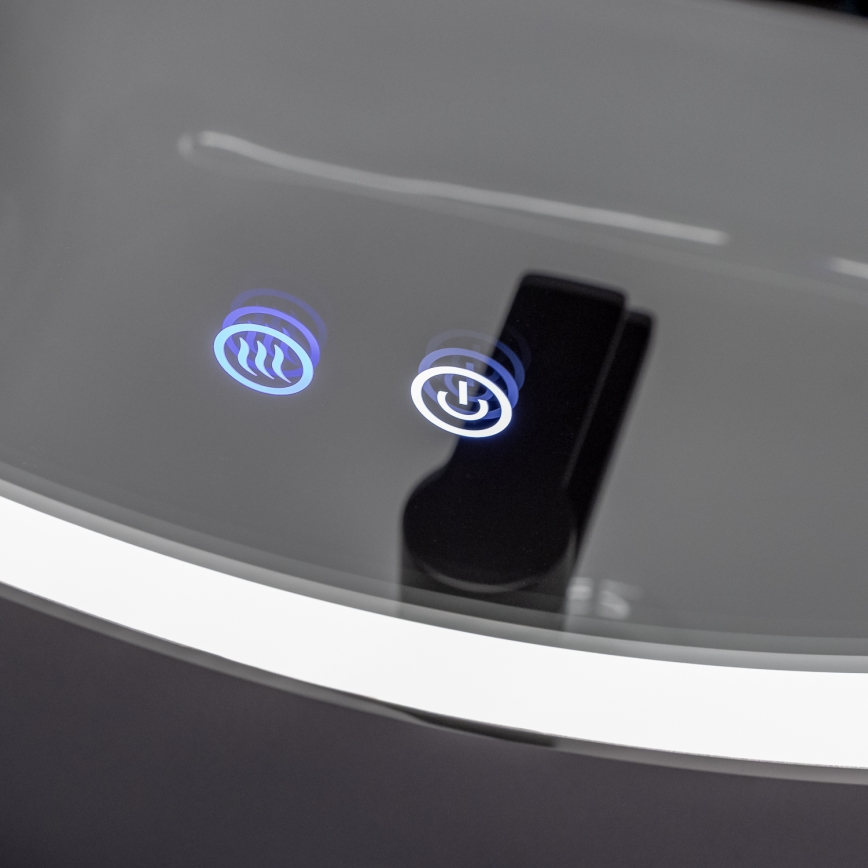 Brilagi - LED ściemnialne podgrzewane lustro łazienkowe z podświetleniem ALU PRO LED/18W/230V śr. 60 cm 3000/4000/6500K IP44 błyszczący chrom CRI 90