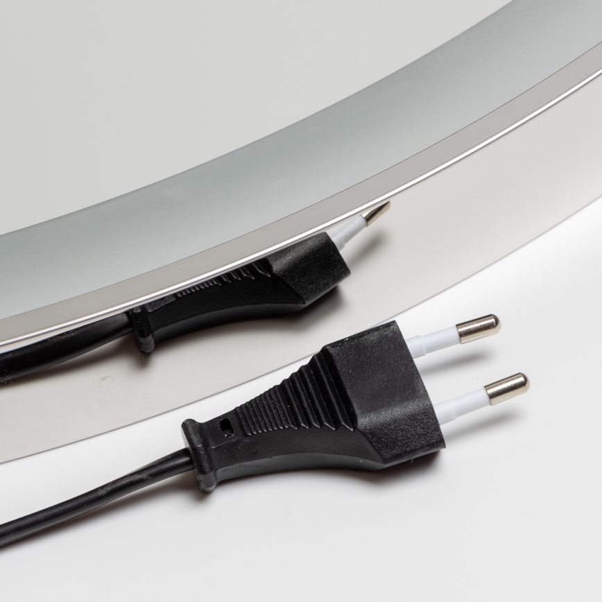 Brilagi - LED ściemnialne podgrzewane lustro łazienkowe z podświetleniem ALU PRO LED/18W/230V śr. 60 cm 3000/4000/6500K IP44 błyszczący chrom CRI 90