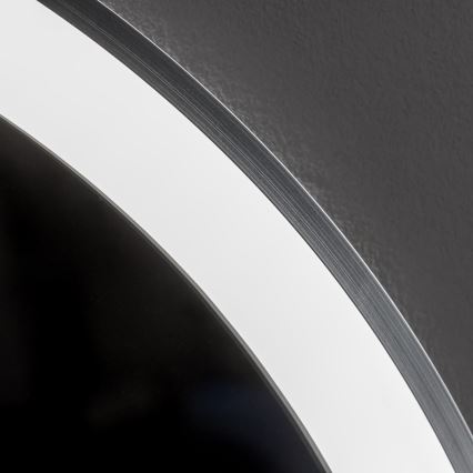 Brilagi - LED ściemnialne podgrzewane lustro łazienkowe z podświetleniem ALU PRO LED/18W/230V Ø 60 cm 3000/4000/6500K IP44 matowy chrom CRI 90