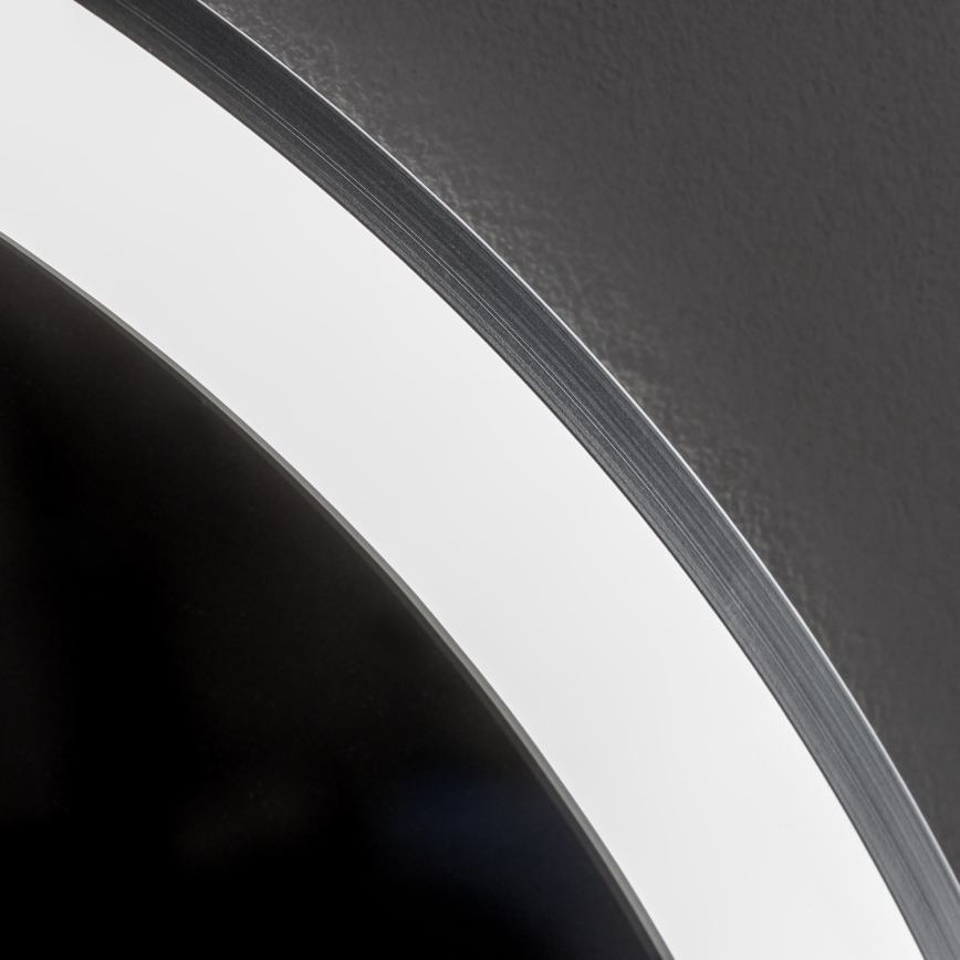 Brilagi - LED ściemnialne podgrzewane lustro łazienkowe z podświetleniem ALU PRO LED/18W/230V Ø 60 cm 3000/4000/6500K IP44 matowy chrom CRI 90