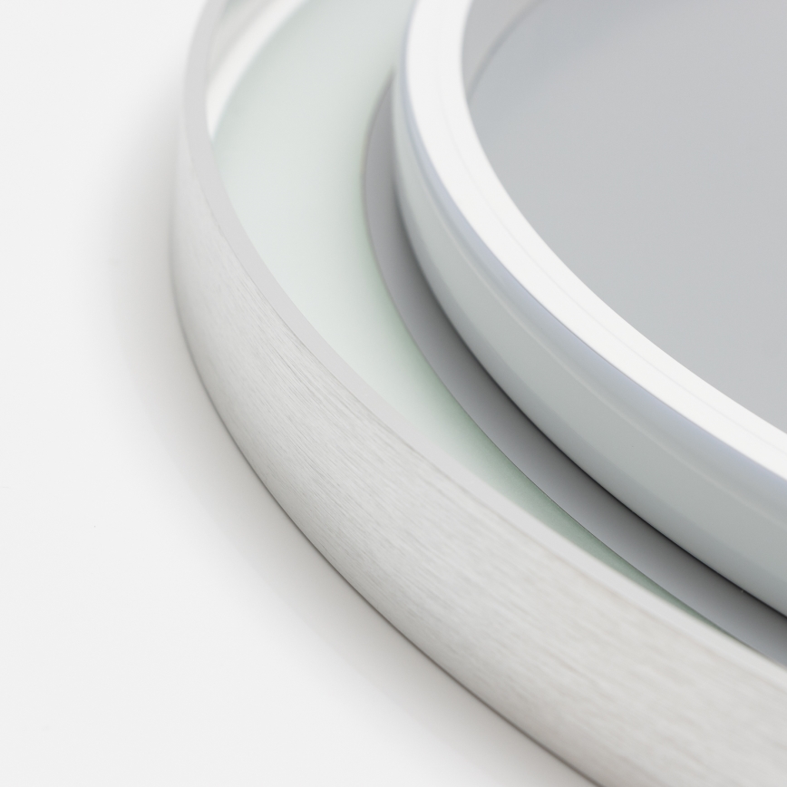 Brilagi - LED ściemnialne podgrzewane lustro łazienkowe z podświetleniem ALU PRO LED/18W/230V Ø 60 cm 3000/4000/6500K IP44 matowy chrom CRI 90