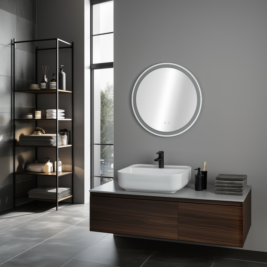 Brilagi - LED podgrzewane lustro łazienkowe AVA ECO LED/11,5W/230V śr. 60 cm IP44 CRI 90 ściemnialne + CCT