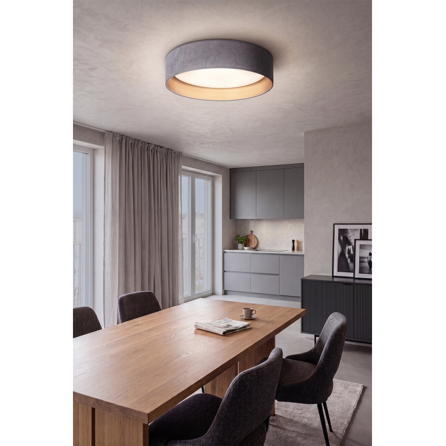 Brilagi - ściemnialna lampa sufitowa LED VELVET SMART VARI LED/36W/230V 3000-6500K Ø 55 cm szary/złoty + pilot zdalnego sterowania