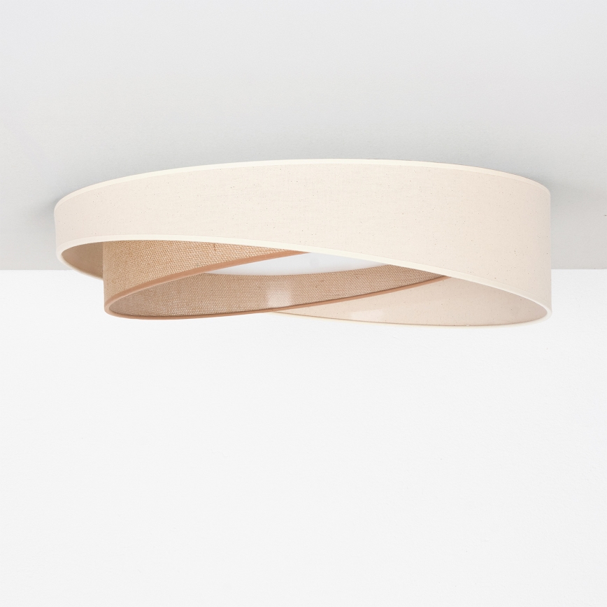 BRILAGI - LED ściemnialna lampa sufitowa VELVET TWIST LED/36W/230V 3000-6000K śr. 65 cm Wi-Fi Tuya Beacon kremowa/beżowa + pilot zdalnego sterowania