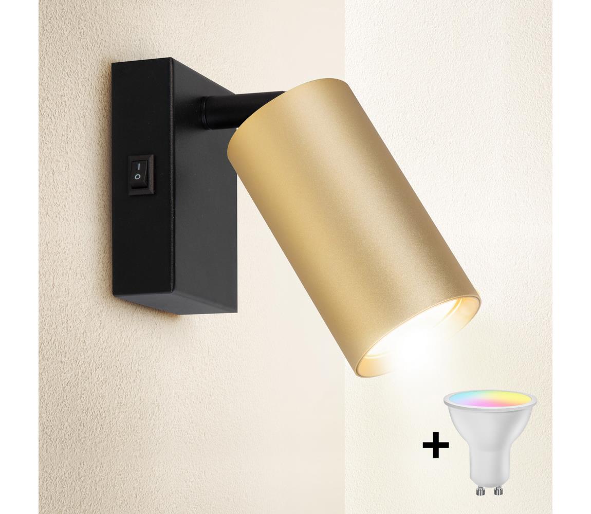 Brilagi - LED ściemnialny kinkiet punktowy SELE 1xGU10/4,8W/230V czarny/złoty