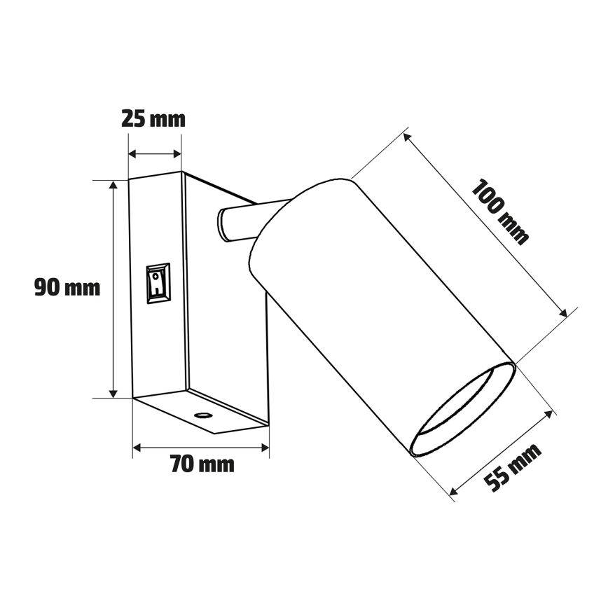 Brilagi - ściemnialny kinkiet punktowy LED RGBW SELE 1xGU10/6W/230V 3000K czarny/złoty