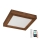Brilagi - LED Ściemnialny plafon łazienkowy WOODY FRAME LED/24W/230V dąb wiśnia 30x30 cm 3000-6000K IP44 + zdalne sterowanie