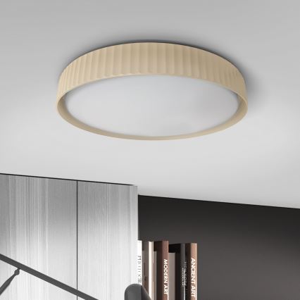 Brilagi - Ściemnialna lampa sufitowa LED LUCIA, 48 W, 230 V, 3000–6500 K, Ø 41 cm, beżowa + zdalne sterowanie