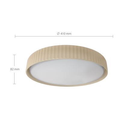 Brilagi - Ściemnialna lampa sufitowa LED LUCIA, 48 W, 230 V, 3000–6500 K, Ø 41 cm, beżowa + zdalne sterowanie