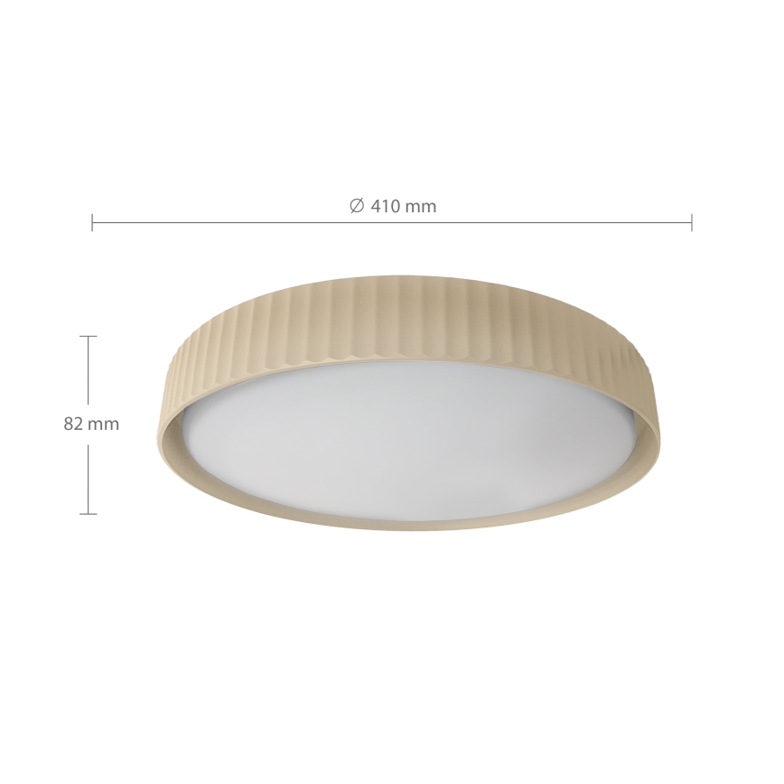 Brilagi - Ściemnialna lampa sufitowa LED LUCIA, 48 W, 230 V, 3000–6500 K, Ø 41 cm, beżowa + zdalne sterowanie