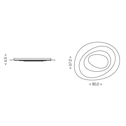 Brilagi - LED ściemnialna oprawa sufitowa MODERN MAXI LED/87W/230V 3000-6000K 67x80 cm + pilot zdalnego sterowania