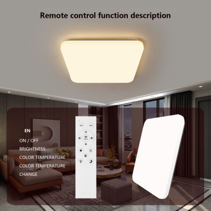 Brilagi - LED Ściemnialny plafon SMART LED/28W/230V 2700-6500K Wi-Fi Tuya + pilot