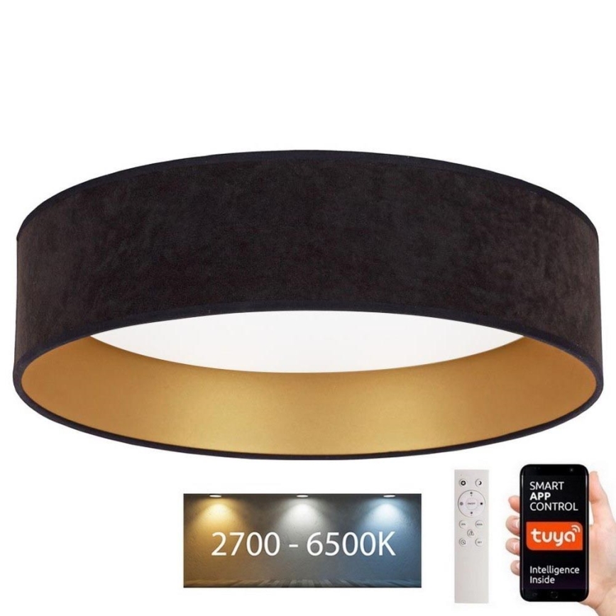 Brilagi - LED Ściemnialny plafon VELVET SMART LED/36W/230V śr. 55 cm 2700-6500K Wi-Fi Tuya czarny/złoty + pilot