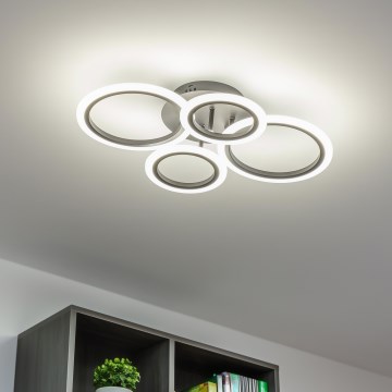 Brilagi - LED ściemnialny przysufitowy żyrandol ORBITS LED/50W/230V 3000-6500K czarny + zdalne sterowanie