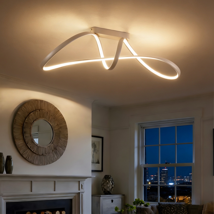 Brilagi - ściemnialny przysufitowy żyrandol LED TWISTER LED/60W/230V 3000-6000K beżowy + zdalne sterowanie