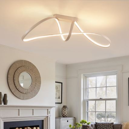 Brilagi - ściemnialny przysufitowy żyrandol LED TWISTER LED/60W/230V 3000-6000K beżowy + zdalne sterowanie