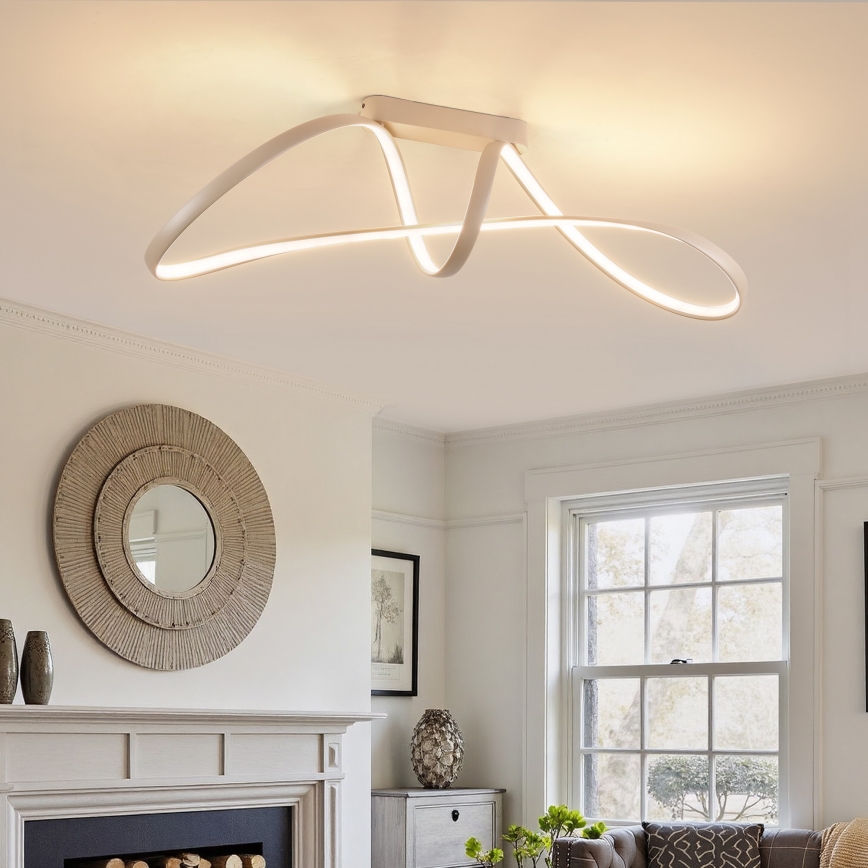 Brilagi - ściemnialny przysufitowy żyrandol LED TWISTER LED/60W/230V 3000-6000K beżowy + zdalne sterowanie