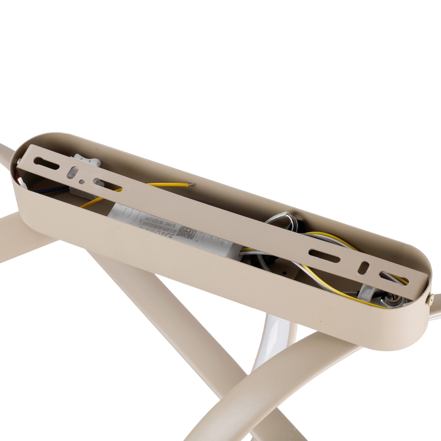 Brilagi - ściemnialny przysufitowy żyrandol LED TWISTER LED/60W/230V 3000-6000K beżowy + zdalne sterowanie