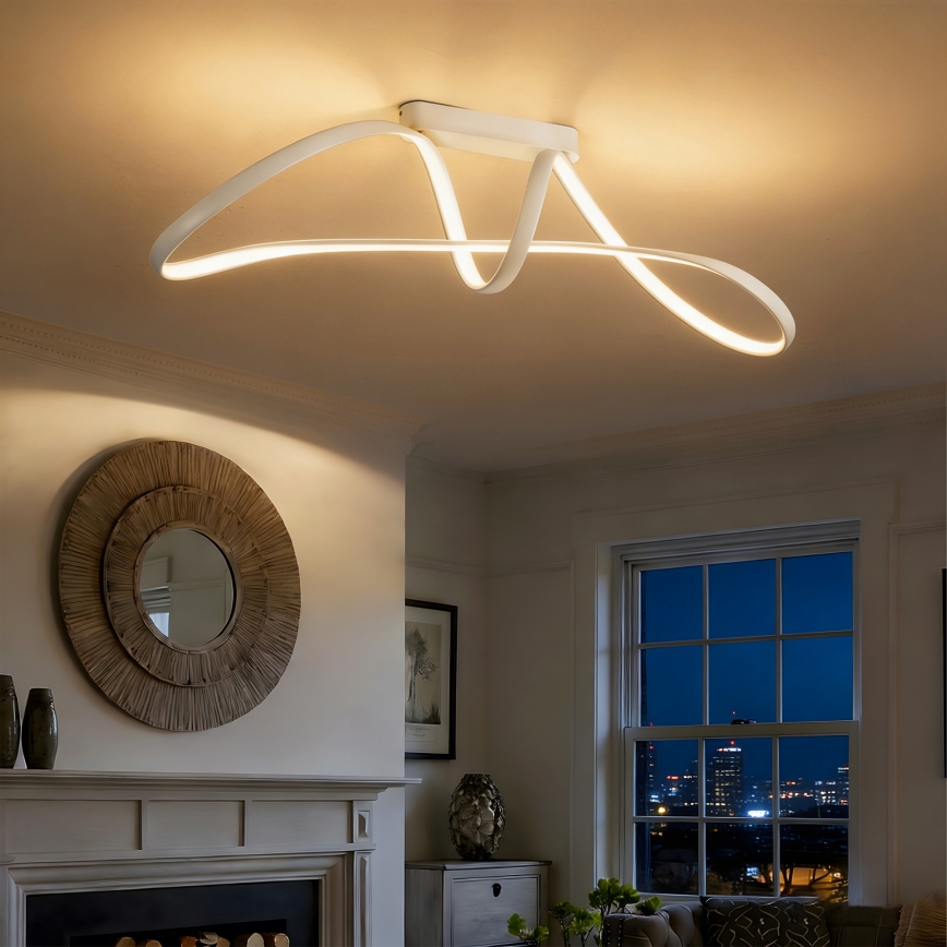 Brilagi - LED ściemnialny przysufitowy żyrandol TWISTER LED/60W/230V 3000-6000K biały + z pilotem