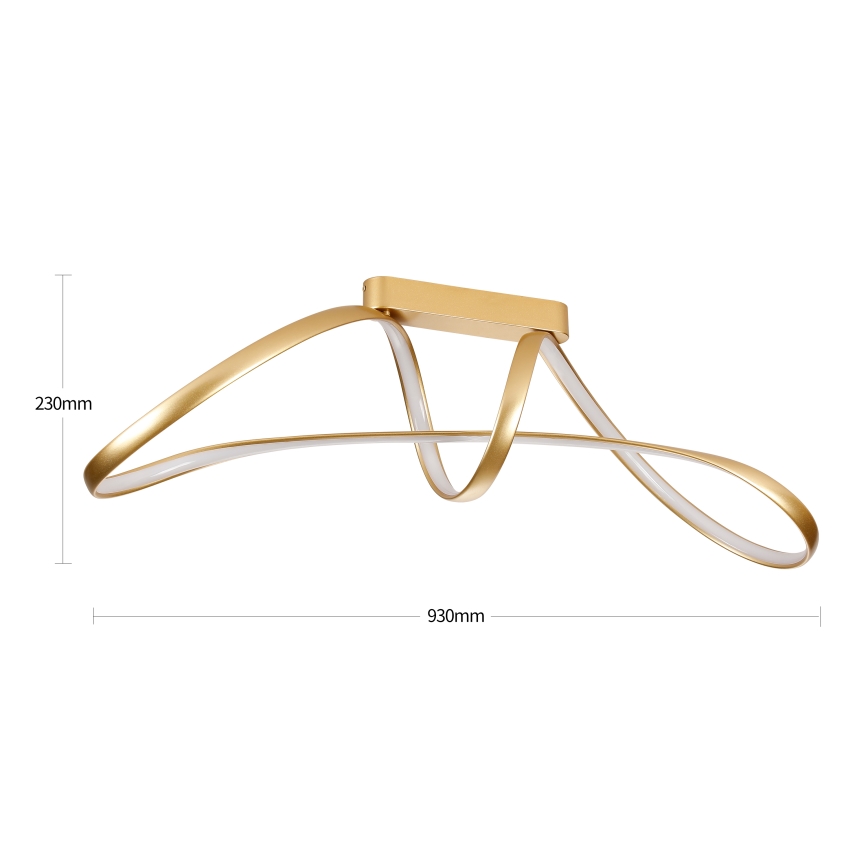 Brilagi - LED ściemnialny przysufitowy żyrandol TWISTER LED/60W/230V 3000-6000K złoty + pilot zdalnego sterowania