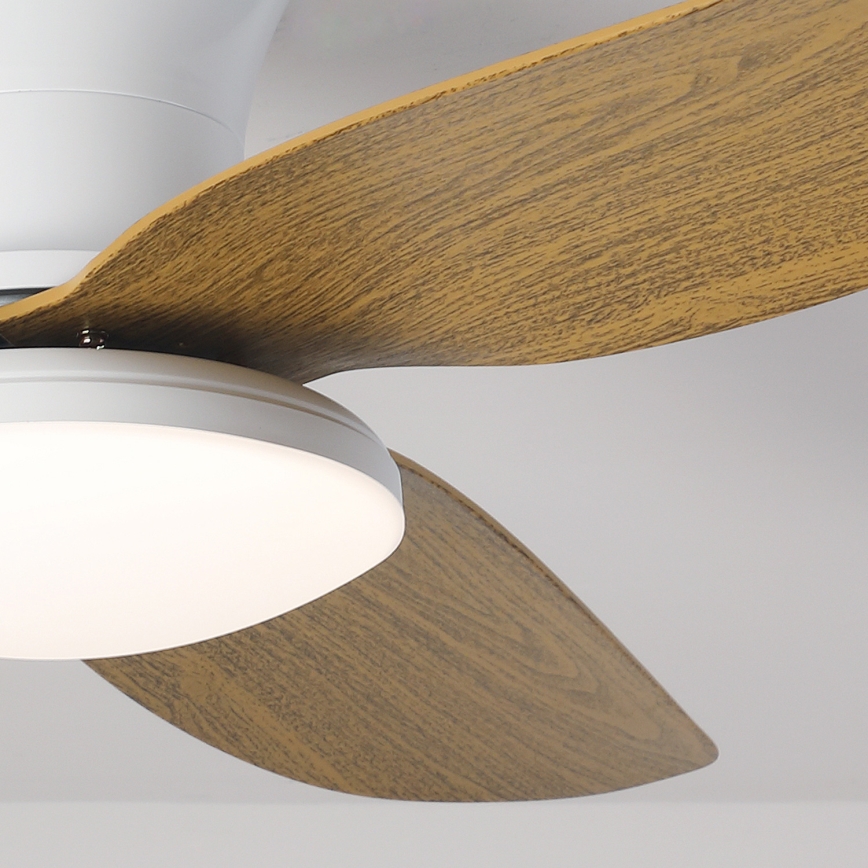 Brilagi - LED Ściemnialny wentylator sufitowy LED/30W/230V 3000-6500K biały/brązowy + pilot zdalnego sterowania