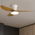 Brilagi - LED Ściemnialny wentylator sufitowy LED/30W/230V 3000-6500K biały/brązowy + pilot zdalnego sterowania