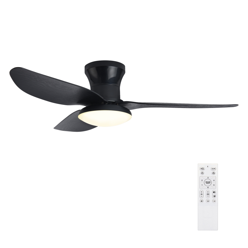 Brilagi - LED Ściemnialny wentylator sufitowy LED/30W/230V 3000-6500K czarny + pilot zdalnego sterowania