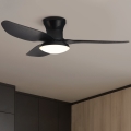 Brilagi - LED Ściemnialny wentylator sufitowy LED/30W/230V 3000-6500K czarny + pilot zdalnego sterowania