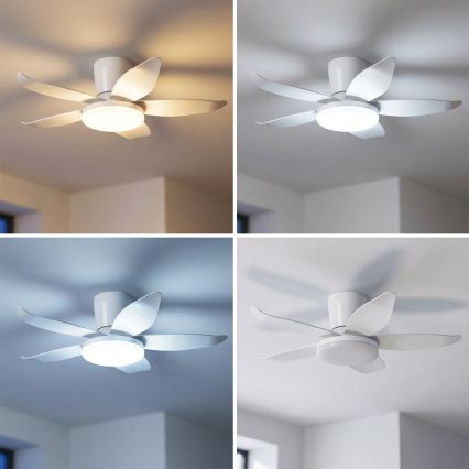 Brilagi - ściemnialny wentylator sufitowy LED/32W/230V śr. 95 cm biały + pilot zdalnego sterowania