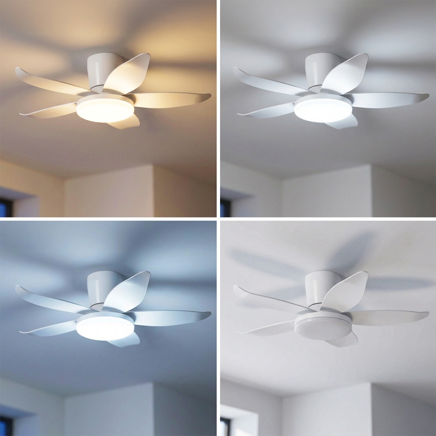 Brilagi - ściemnialny wentylator sufitowy LED/32W/230V śr. 95 cm biały + pilot zdalnego sterowania