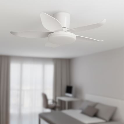 Brilagi - ściemnialny wentylator sufitowy LED/32W/230V śr. 95 cm biały + pilot zdalnego sterowania