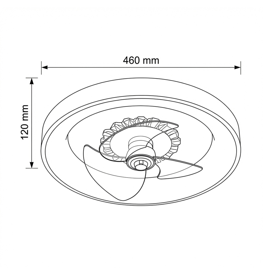 Brilagi - ściemnialny wentylator sufitowy LED/34W/230V 3000-6500K śr. 46 cm brązowy + pilot zdalnego sterowania