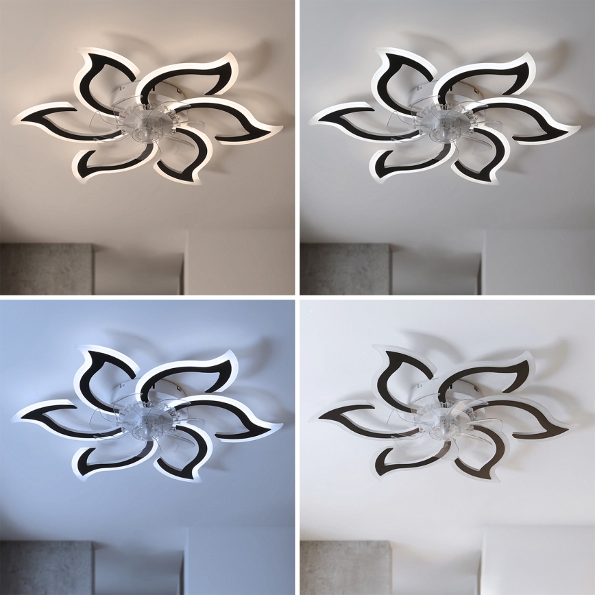 Brilagi - ściemnialny wentylator sufitowy LED/34W/230V 3000-6500K Ø83 cm czarny + pilot zdalnego sterowania