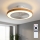 Brilagi - LED ściemnialny wentylator sufitowy LED/38W/230V 3000-6500K śr. 50 cm biały/brązowy + pilot