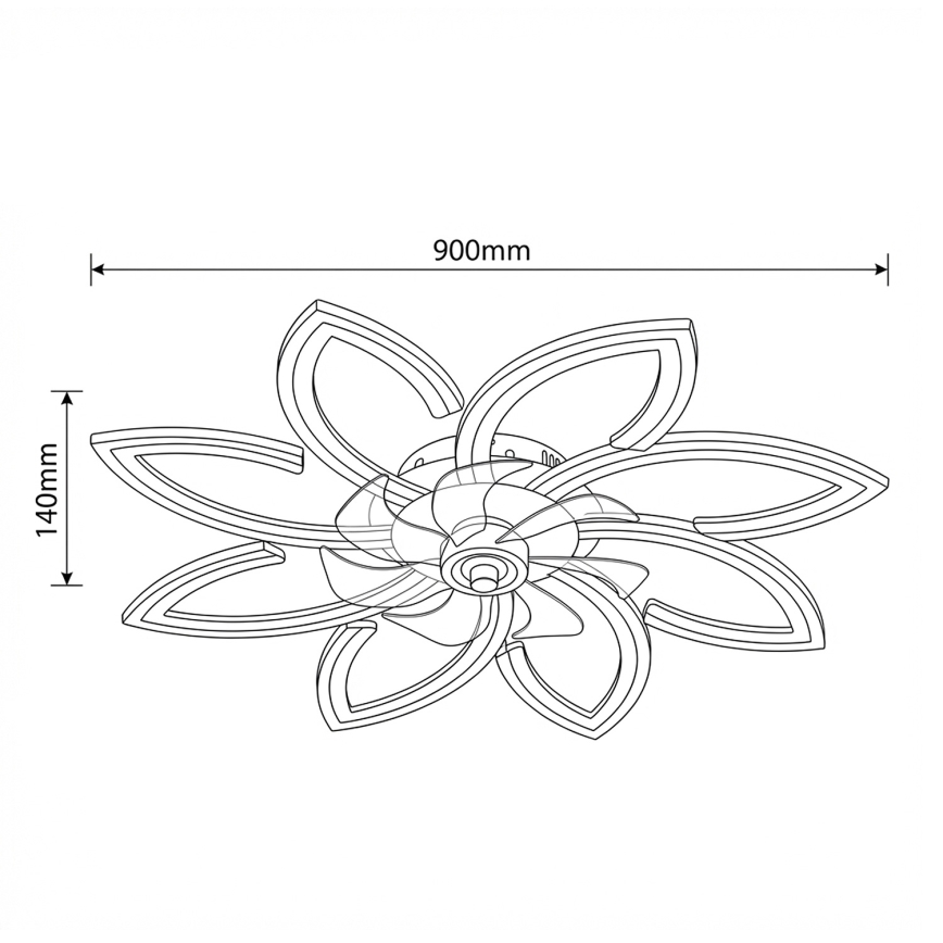 Brilagi - ściemnialny wentylator sufitowy LED/43W/230V śr. 90 cm biały + pilot zdalnego sterowania