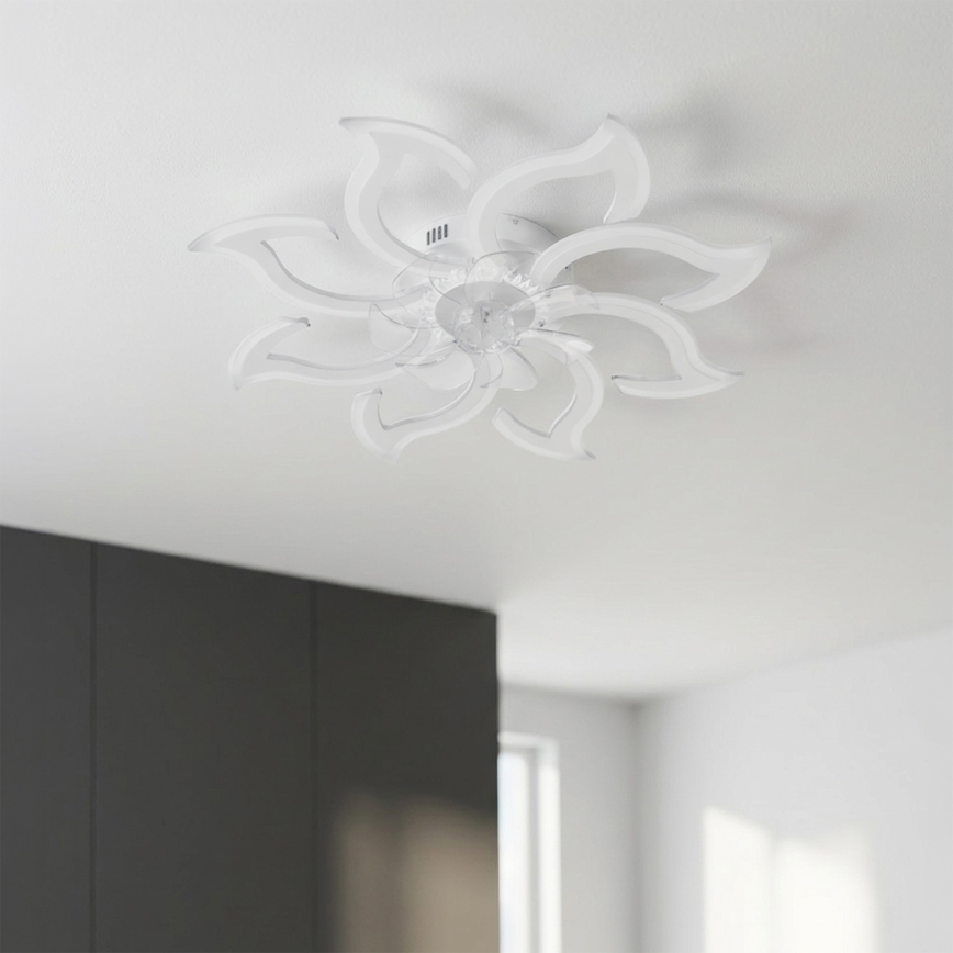 Brilagi - ściemnialny wentylator sufitowy LED 44W 230V 3000–6500K Ø 90 cm biały + pilot zdalnego sterowania
