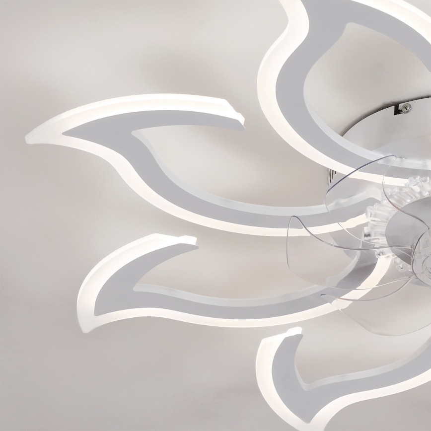 Brilagi - ściemnialny wentylator sufitowy LED 44W 230V 3000–6500K Ø 90 cm biały + pilot zdalnego sterowania