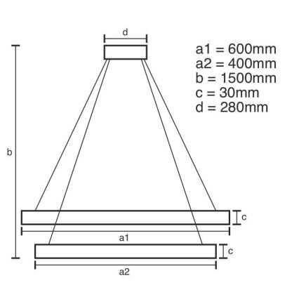 Brilagi - LED ściemnialny żyrandol na lince COSMOWAVE LED/115W/230V 3000-6500K + pilot zdalnego sterowania