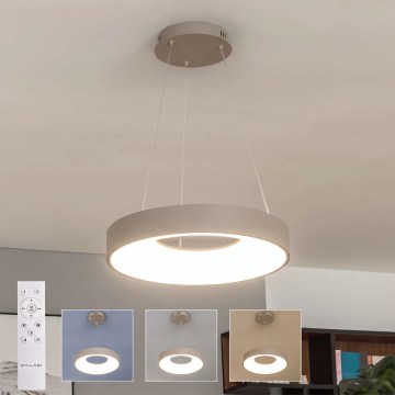 BRILAGI - LED ściemnialny żyrandol na lince FALCON II LED/67W/230V 3000-6500K Ø 40 cm beżowy + pilot zdalnego sterowania