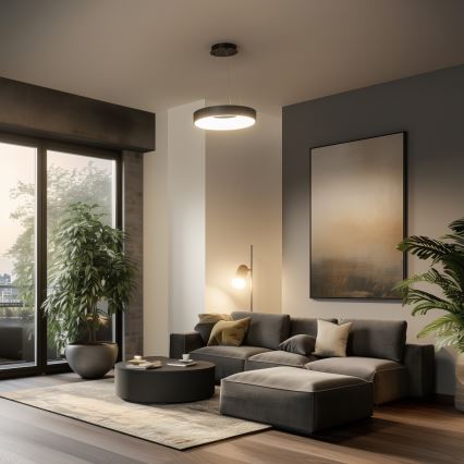 Brilagi - LED ściemnialna lampa wisząca na przewodzie FALCON II LED/67W/230V 3000-6500K Ø 40 cm czarna + pilot zdalnego sterowania