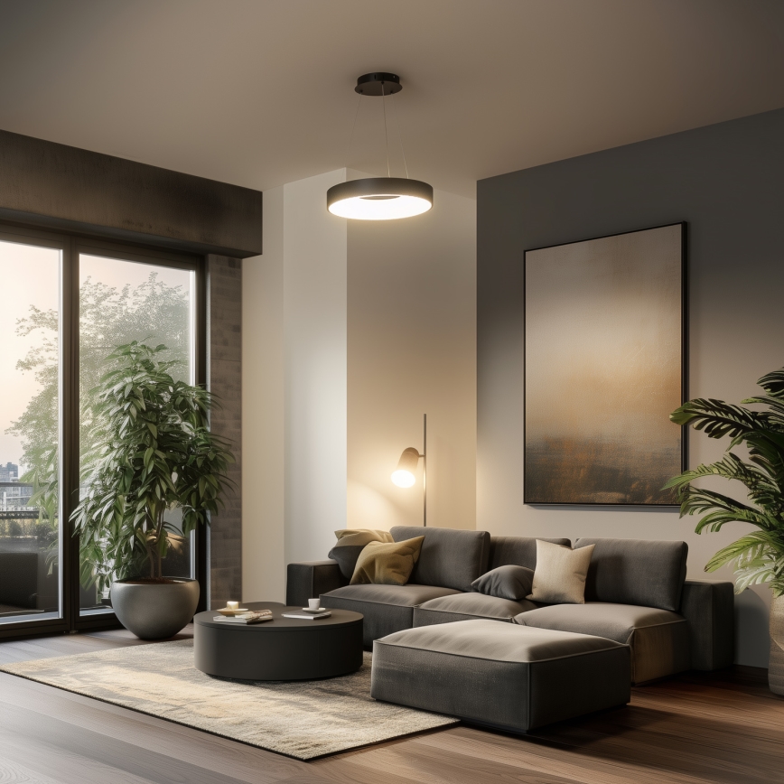 Brilagi - LED ściemnialna lampa wisząca na przewodzie FALCON II LED/67W/230V 3000-6500K Ø 40 cm czarna + pilot zdalnego sterowania