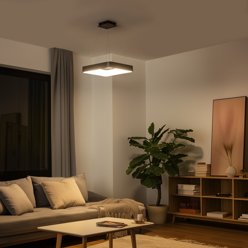 Brilagi - ściemnialny żyrandol LED na linkach FALCON II LED/80W/230V 3000-6500K 40x40 cm czarny + zdalne sterowanie